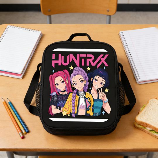 Discover HUNTRX Kpop Anime Lunch Bag, Vibrant Fandom Tote Bag