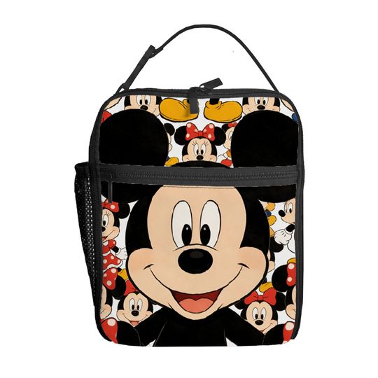 Discover 1pc Mickey mouse theme Printed Lunch Bag Handbag High-Quality Cute Casual Party Picnic School Gift for Daily Use