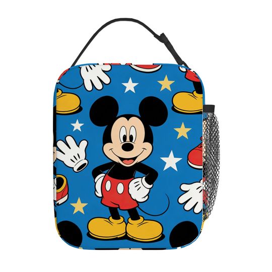 Discover 1pc Mickey cute theme Printed Lunch Bag Handbag High-Quality Cute Casual Party Picnic School Gift for Daily Use