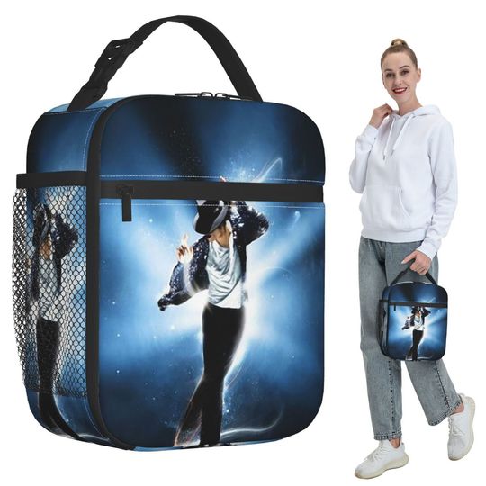 Discover Michael Jackson Musicians Singers Dancers Insulated Lunch Bag for Women Office Cooler Thermal Food Box Tote Portable Lunch Boxes