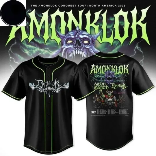 Amonklock Conquest Tour 2026 Amon  Baseball Jersey