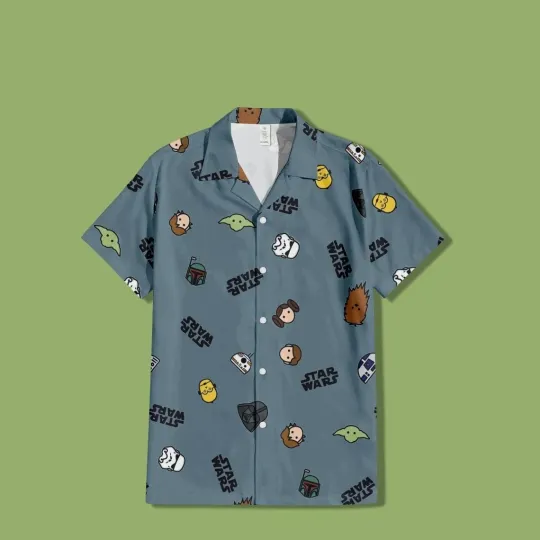 Discover Star Wars Hawaiian Button Down Shirt Unisex Adults S-5XL