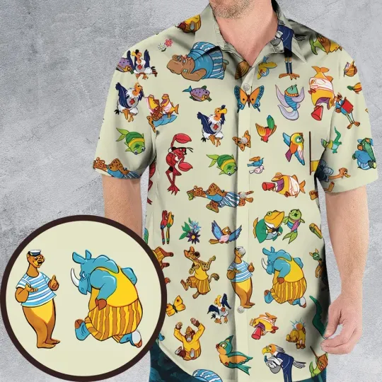 Discover Bedknobs and broomsticks Hawaiian Button Down Shirt Unisex Adults S-5XL