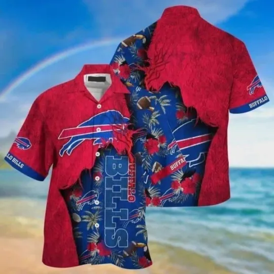 Discover football Buffalo Billss Hawaiian Shirt Summer Gift For Friend, football Hawaiian Shirt