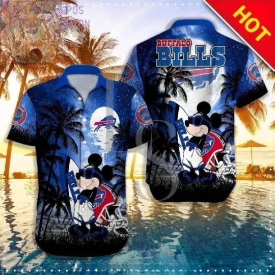 Discover football Buffalo Billss Hawaiian Shirt Disney Mickey Mouse Palm Tree