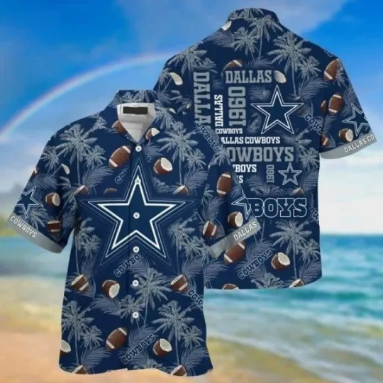 Discover football Dallas Cowboyss Hawaiian Shirt Trendy Summer Gift, football Hawaiian Shirt