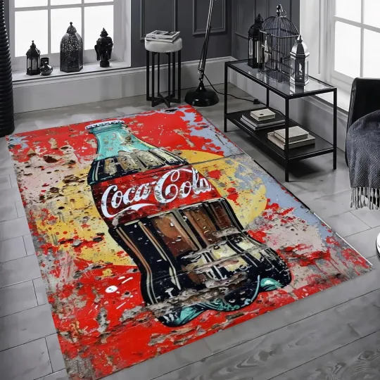 Discover Coca Cola Bottle Rug - Retro Kitchen Decor