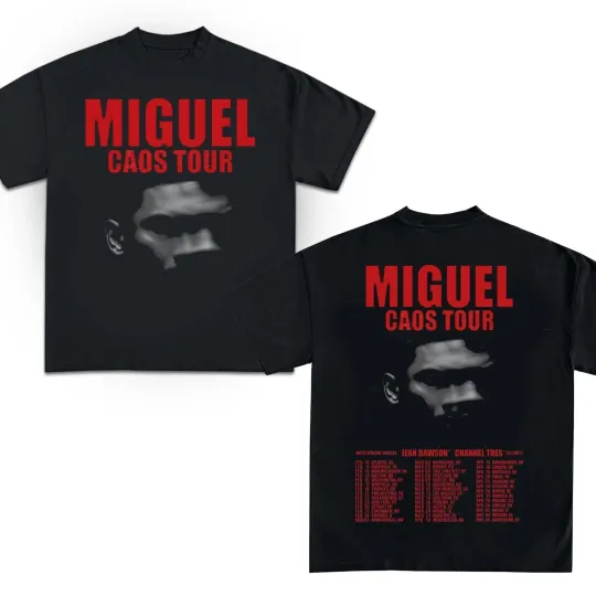 Discover Miguel Embarking On Global 'CAOS Tour' In 2026 Tour T-Shirt