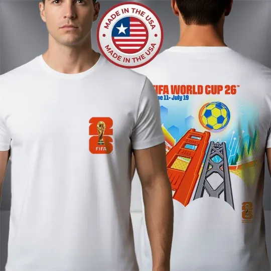 Discover FIFA World Cup 2026 San Francisco Bay Area Host City Official Poster T-Shirt