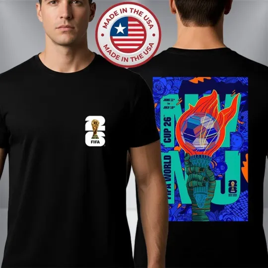 Discover FIFA World Cup 2026 New York New Jersey Host City Official Poster T-Shirt