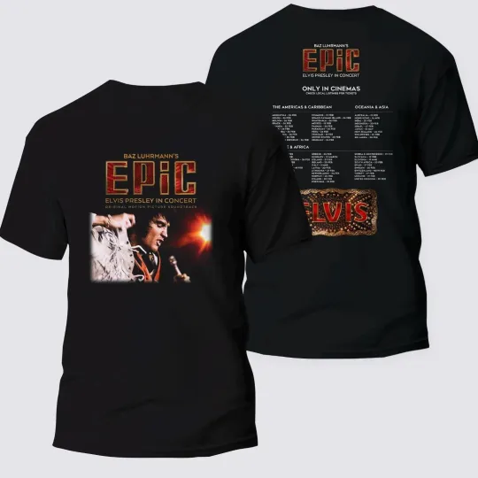 Elvis Presley in Concert 2026 Double Sided T-Shirt