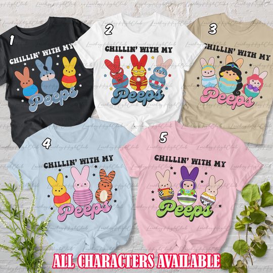 Discover Chill With My Peeps Disney Shirt, Toy Story Easter Shirt, Avengers Team Easter Shirt, Winnie Pooh Bunny Shirt, Epcot Family Vacation Shirt