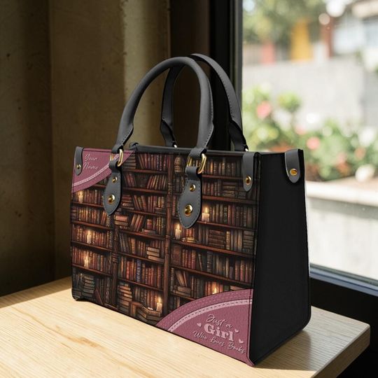 Discover Personalized Leather Handbag for Book Lovers - Custom Gift for Book Enthusiasts