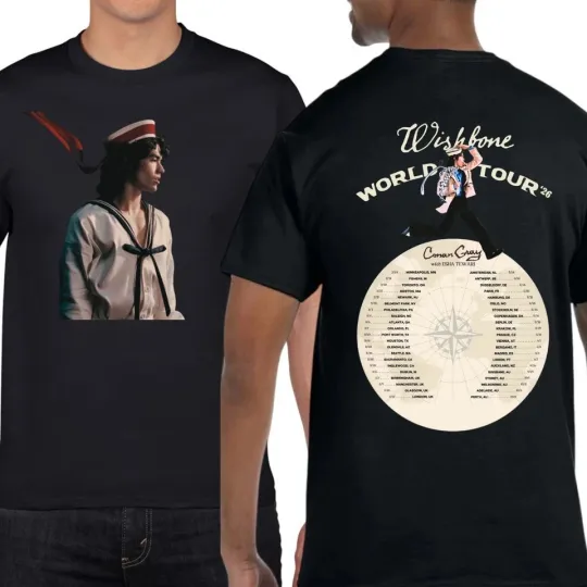 Conan Gray Wishbone World Tour 2026 Two Sided T-Shirt