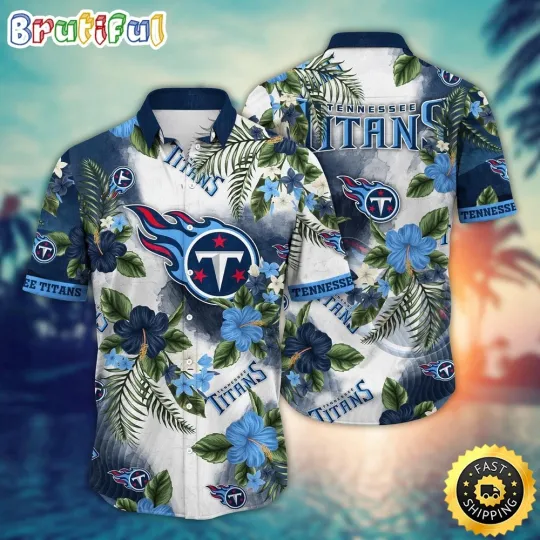 Discover football Tennessee Titanss Hawaii Shirt Flower Trendy Floral Tops