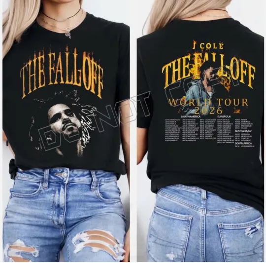 Discover J Cole the Fall off Tour 2026 T-shirt Unisex Tee