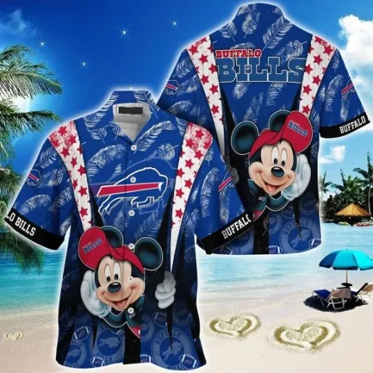 Discover Mickey Mouse Disney Buffalo Billss Hawaiian Shirt Summer Beach Gift, football Hawaiian