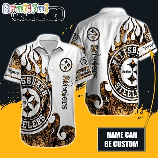 Personalized football Pittsburgh Steeler Hawaiian Shirt Special Realtree Hunting Des