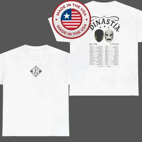 Discover Peso Pluma 2026 Dinastia Mask Logo Tour Dates Unisex T-Shirt