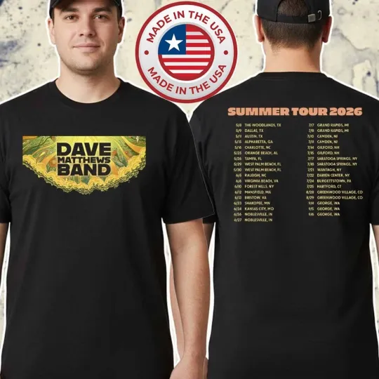 Discover Dave Matthews Band Summer Tour 2026 Dates List Kicks Off T-Shirt