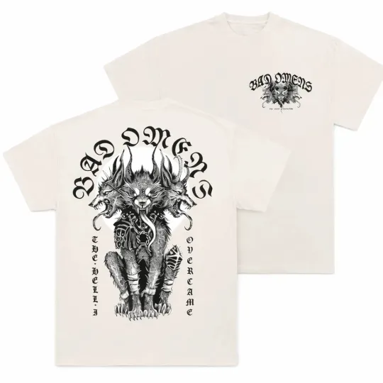 Discover Reprint Bad Omen Band Dyfl Na Tour Merch 2026 White T-shirt