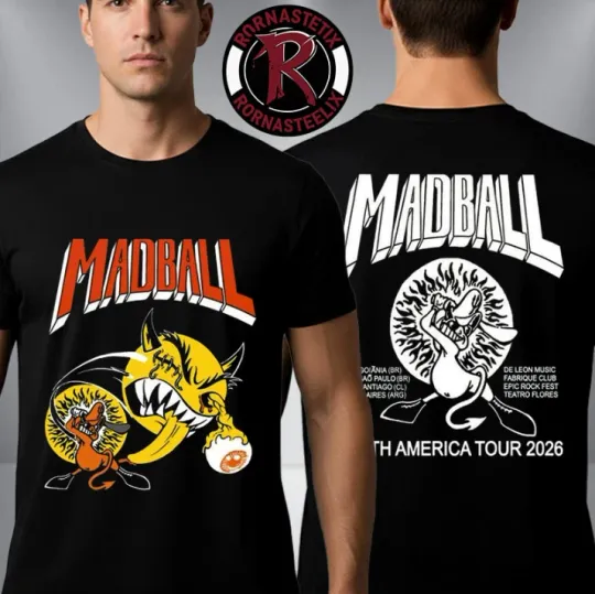 Discover Madball Band South America Tour 2026 Merch Ball Of Destruction T-Shirt