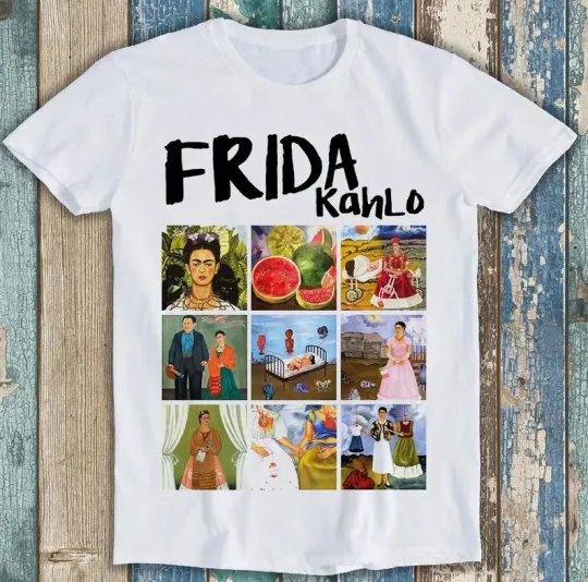 Discover Frida Kahlo Artworks Collage T-Shirt