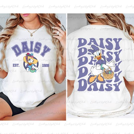 Discover Disney Daisy Easter 2 Sided Shirt, Happy Easter Donald Daisy Shirt, Mickey Easter Friend Group Shirt, WDW Holiday Family Trip Shirt, BYA228