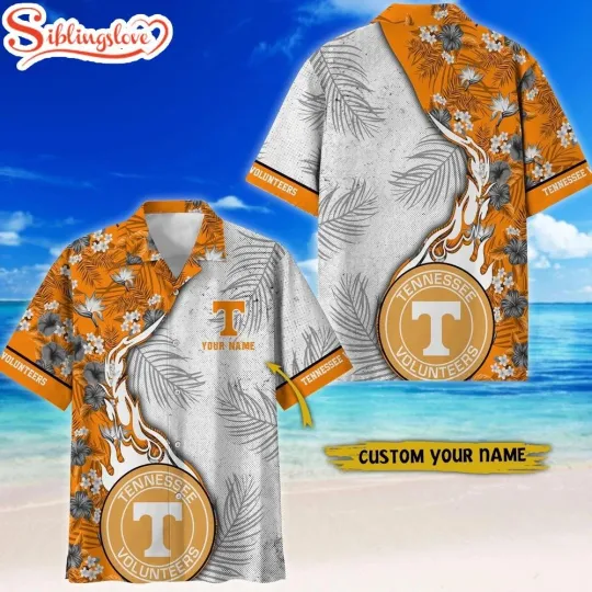 Discover Custom Name Tennessee Volunteerss Tropical Hawaiian Shirt
