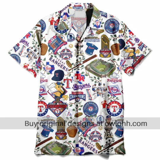 Discover Texas Rangerss World Series Vintage Hawaiian Shirt