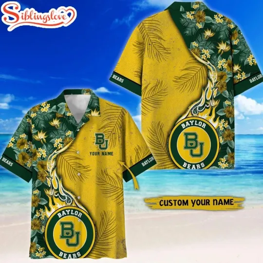Discover Custom Name Baylor Bears Tropical Hawaiian Shirt