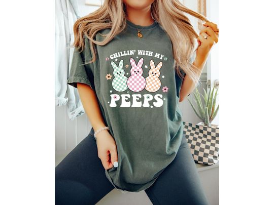 Discover Chilling With My Peeps Shirt, Chilling With My Peeps, Cute Gift For Easter Day, Peeps Easter Shirt