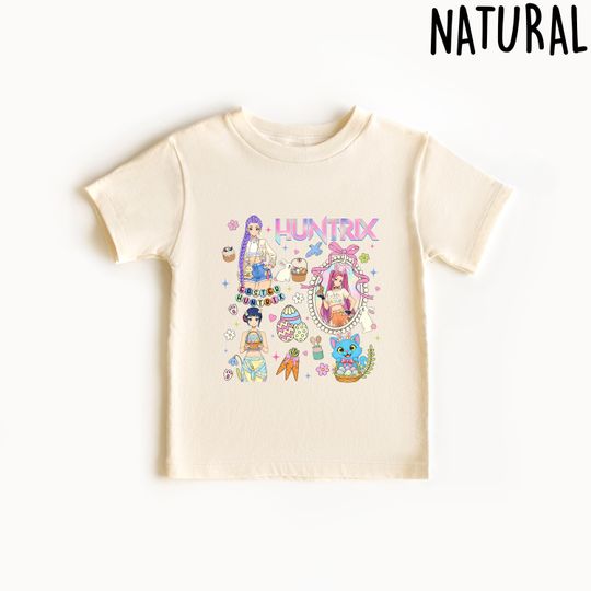 Discover Easter Huntrix Shirt, Kpop Demon Hunters Tee, Anime Fan, Kawaii Easter Holiday Gift, Bunny Girls Crewneck