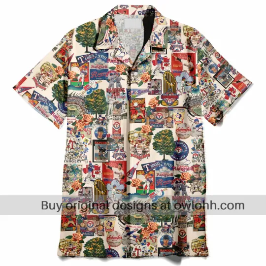 Discover Texas Rangerss Swingin' Bats and Tropical Stadium Dreams Hawaiian Shirt 8