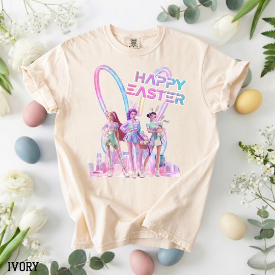 Discover Kpop Easter Day Shirt, K-Pop Cartoon Girl Band Shirt, Easter Anime Girl Group Shirt Gift, Easter Kpop Hunters T-Shirt