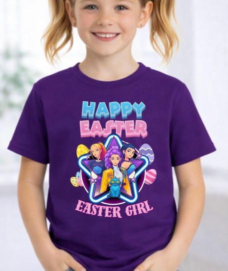 Discover Kids Easter K-pop Anime Style T-Shirt