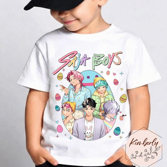 Discover Kpop demon hunters Huntrix Easter Shirt, SAJA Boys K-Pop Demon Hunters, Kpop Huntrix Easter Day Shirt, Huntrix Anime Shirt, Happy Easter Day