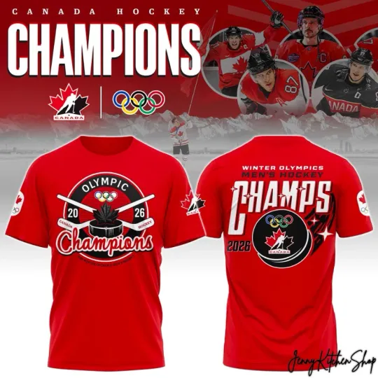 Discover Canada Men Hockey 2026 Olympic Gold Champs 3D T-Shirt
