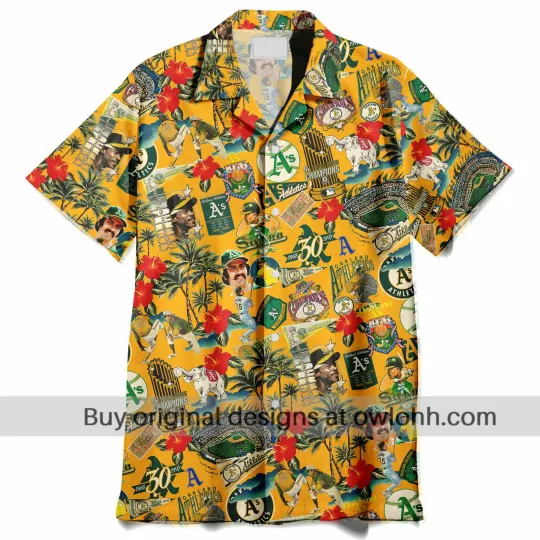 Discover Oakland Athletics Legends Play Under the Sunset Skies Hawaiian Shirt O