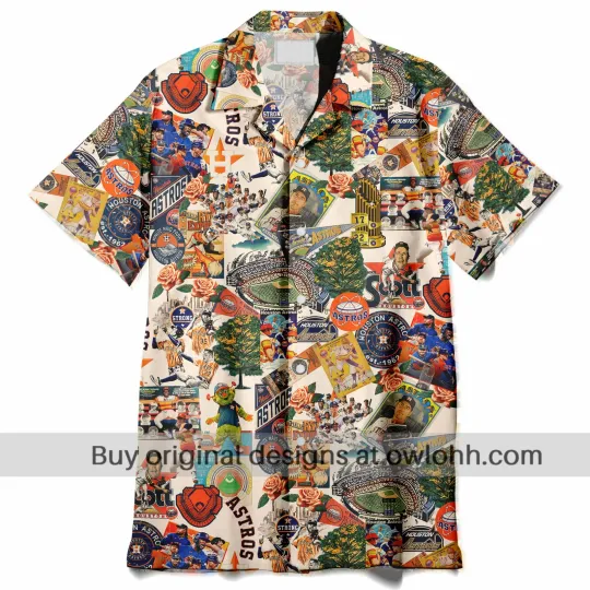 Discover Houston Astros Swingin' Bats and Tropical Stadium Dreams Hawaiian Shirt