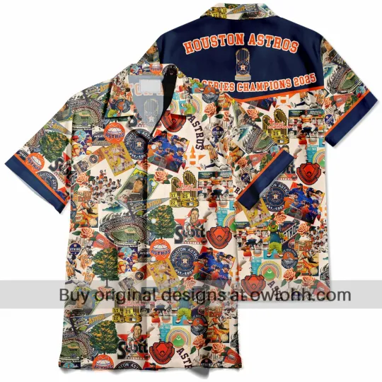 Discover Houston Astros Swingin' Bats and Tropical Stadium Dreams Hawaiian Shirt