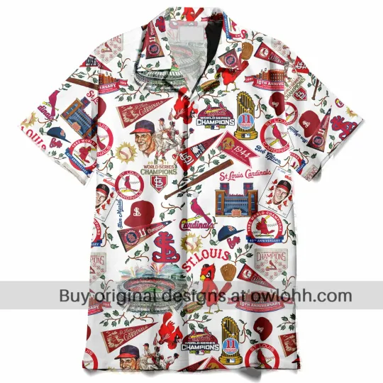 Discover St Louis Cardinals World Series Vintage Hawaiian Shirt