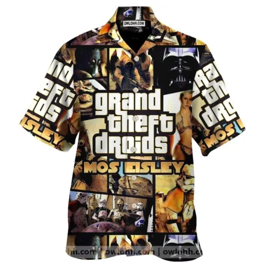 GTA Star Warss Grand Theft Droids Mos Eisley Hawaiian Shirt