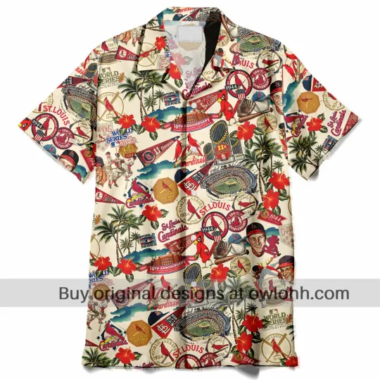 Discover St Louis Cardinals Legends Play Under the Sunset Skies Hawaiian Shirt