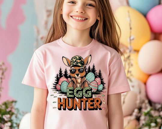 Discover Kids Camo Easter Bunny Egg Hunter Shirt, Toddler Easter Day Tee