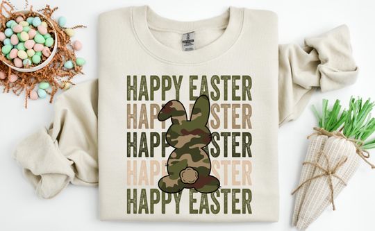 Discover Egg Hunter Camo Easter Shirts, Happy Easter Shirt, Easter Gift for Boys, Easter Bunny Shirt, Easter Camouflage Bunny Shirt,Egg Hunters Shirt