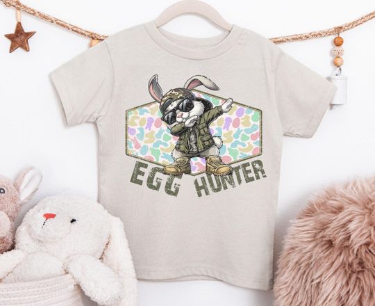 Discover Toddler Camouflage Egg Hunter Bunny Dab Tee, Trendy Camo Easter Little Boy Shirt