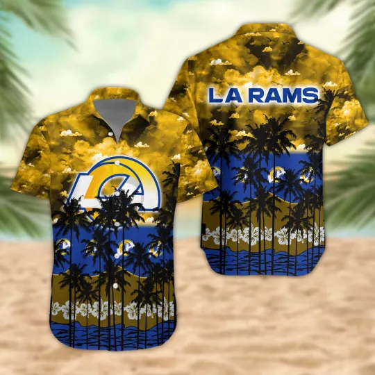 Discover Los Angeles Ramss Palm Trees Sunset Hawaiian, Gift For Friends