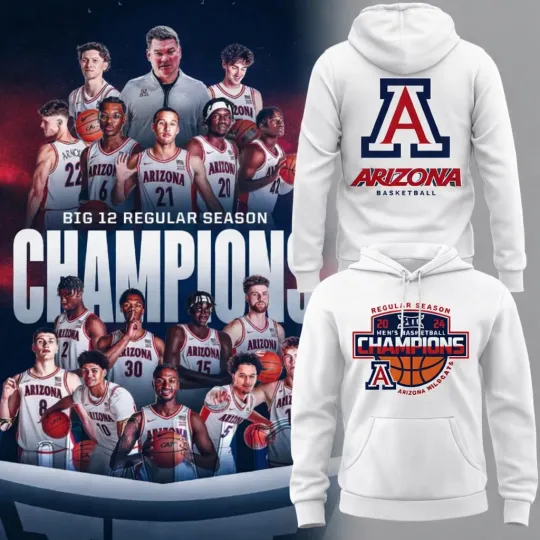 Discover Arizonna Wildcats 2026 Big 12 Champions Hoodie, Double Sided