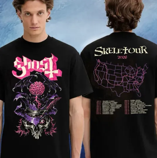 Ghost Band Skeletour World Tour 2026 T-Shirt Black